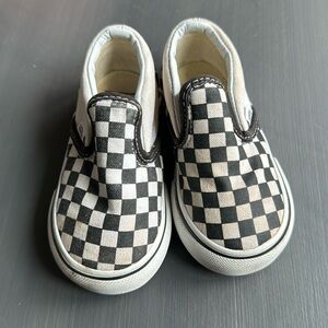 Vans Checkered Print Slip Ons Toddler Size 5